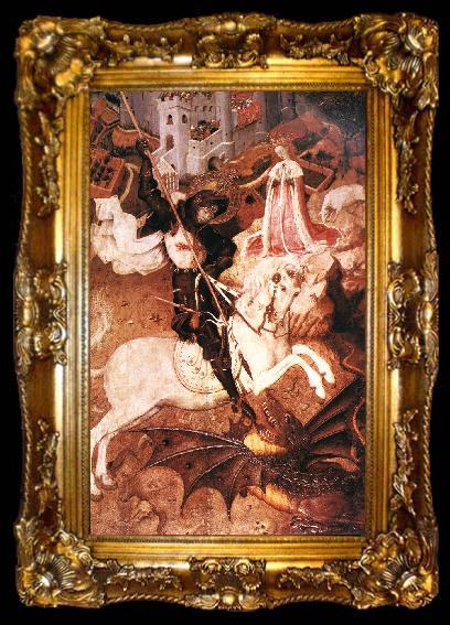 framed  MARTORELL, Bernat (Bernardo) Saint George Killing the Dragon, ta009-2